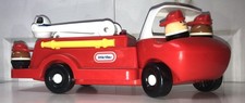 Vintage Little Tikes Fire Truck Ladder Truck w/4 Firemen Figures & Dog #0671-01