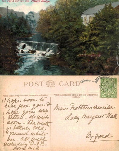 Vintage postcard the weir - -,