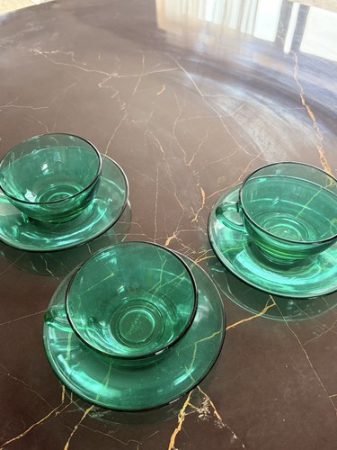 Arcoroc france green glass - 3,