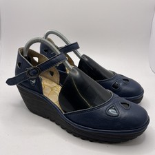 Fly London Navy Blue Leather