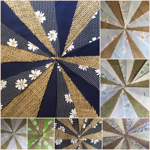 Handmade fabric daisy - fabric,