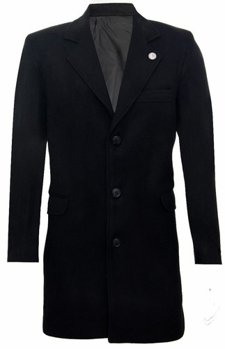 Mens long black wool - mens,