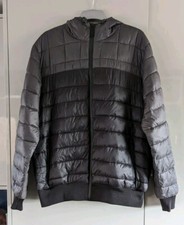 nicholas deakins Hooded Black Grey Synthetic Insulated jacket Size XL VGC 