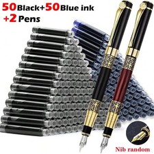 Retro Metal Fountain Pen Set