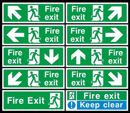 Fire exit sign emergency - exit,