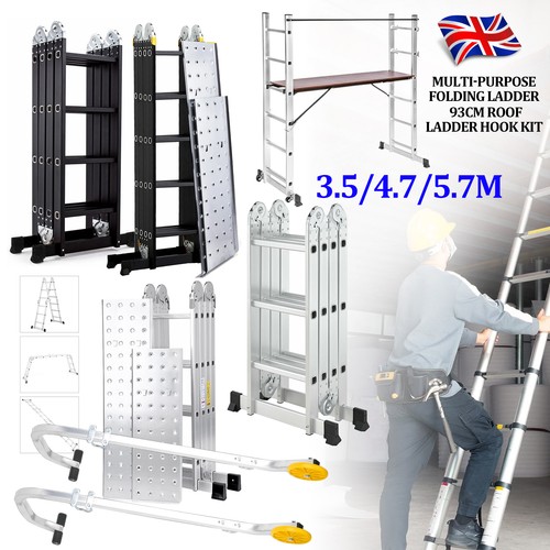Folding ladder 5 7m - ladder, 4.7m
