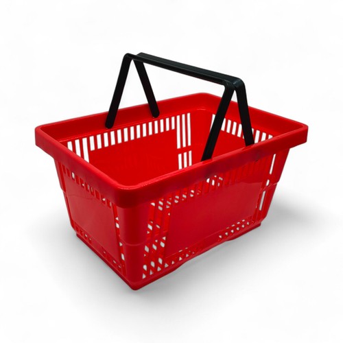 22l red plastic shopping - 22l,