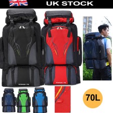 70 Litre Rucksack Backpack Waterproof Hiking Military Tactical Luggage Bag Sport