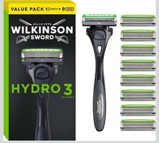 Wilkinson Sword Hydro 3 Men’s Razor with 9 Refills - Ultimate Shaving Experience