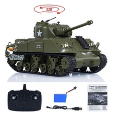 1/30 Heng Long RC Battle Tank Sherman M4A3 2.4G Remote Control 3841-01 Tanks