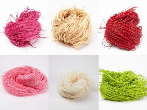 Raffia ribbon floral crafts - ,