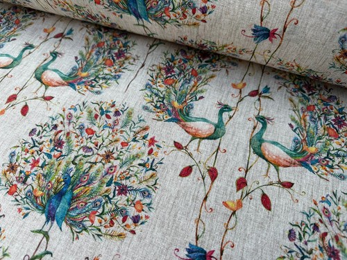 Floral peacock print - floral, fabric
