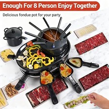 Non-Stick Electric Cheese Chocolate Fondue Set BBQ Grill With Fondue Dipping Pot