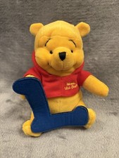 Winnie The Pooh Mini Bean Bag Alphabet Teddy With Letter initial L early 2000's