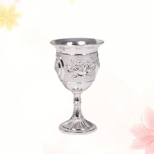  Inlay Style Zinc Alloy Goblet Wine Goblet Carved White Liquor Glass Stem-cup