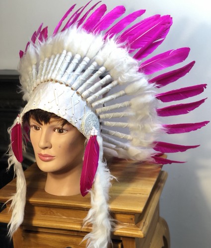 Pink indian headdress native - pink,