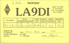 Ham Radio QSL/QSO LA9DI G3YEU