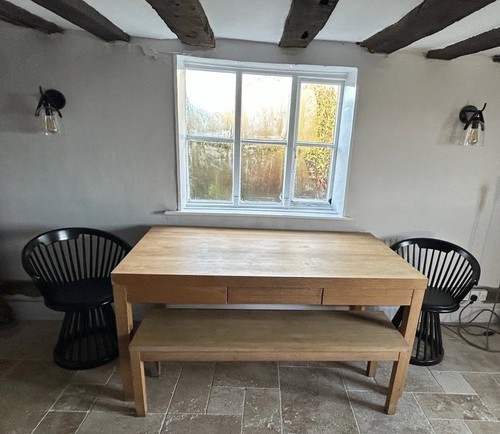 Habitat solid oak dining table - solid,
