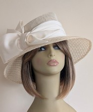 Natural & ivory cream sinamay