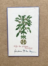 Vintage Irish Seasons Greeting Postcard - 24/12/1907 Arklow Postmark