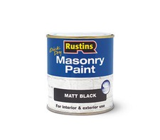 Rustins Quick Dry Masonry Paint Matt Finish All 4 Colours, 250ml & 500ml
