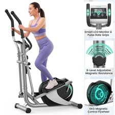8 Levels Body Magnetic Elliptical Cross Trainer Fitness Cardio Training Machine