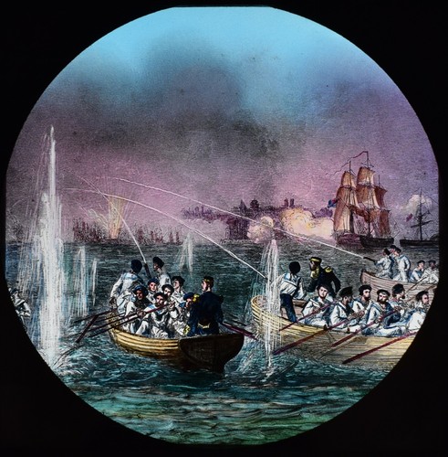 Antique magic lantern - lantern, slide
