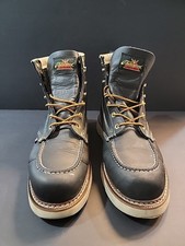 Thorogood Heritage 8" Moc Toe Lace-Up Work Boots USA Mens 11.5 2E Black EUC