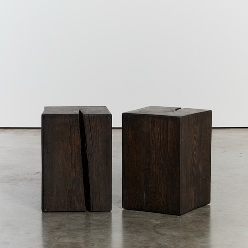 Ebonised wood block side - wood,
