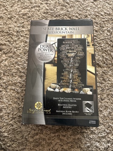 Slate brick wall led - led, fountain