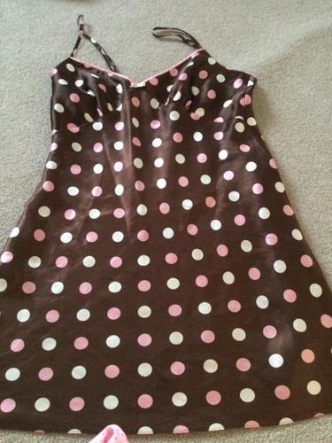 Satin nightie dotty s - satin,