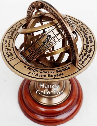 Brass armillary sphere - brass,