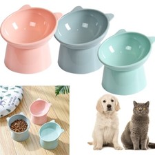 Pet Cat Dog Elevated Bowls PET Protects Cervical Vertebravels High Feeding Bowl