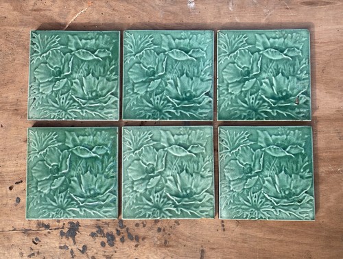 Antique victorian green floral - victorian,