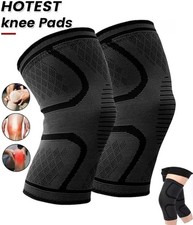 2x Knee Support Compression NHS Sleeve Brace Patella Arthritis Pain Relief Gym