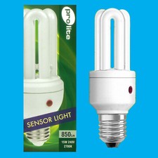 15W LOW ENERGY DUSK TILL DAWN SENSOR SECURITY LAMP NIGHT LIGHT BULB E27 SCREW