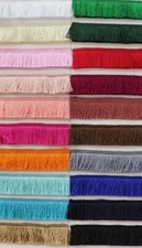 Polyester Lace Tassel Trim Craft Upholstery silky Fringe Tape Cushion DIY