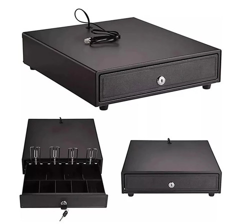 Open cash drawer heavy - cash,