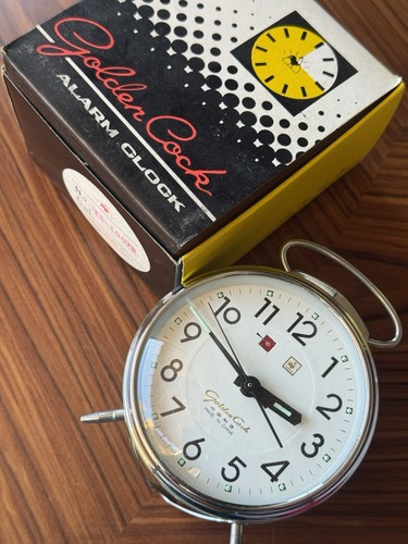 Vintage golden cock alarm - vintage,
