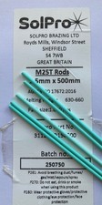 silver solder (55%) kit Solpro/Thessco M25T 5 rods flux-coated 1.5 mm x 250mm