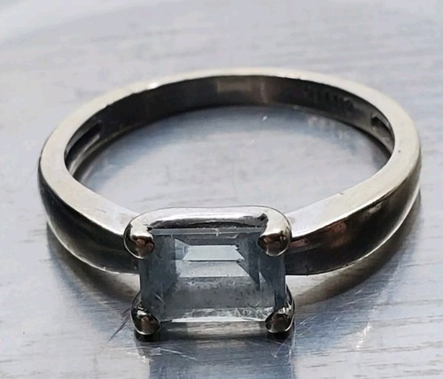 14k white gold aquamarine - gold,