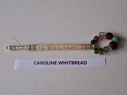 Antique bone lace bobbin with - bone,