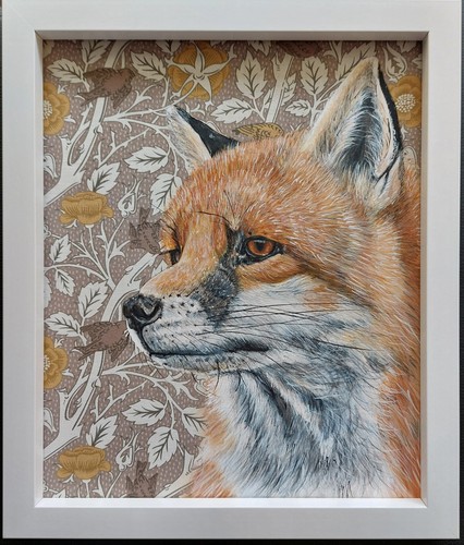 Original wildlife red fox - red,