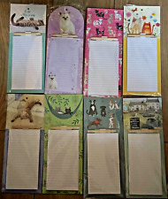 Magnetic Memo Lined Pad Note Board & Pencil 7 different cat and 1 dog designs