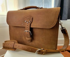Saddleback Leather Fourteener Thin Leather Briefcase - Tobacco