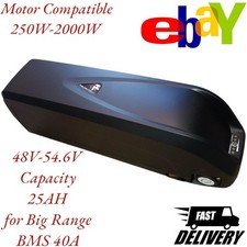 48V25Ah Down Tube E-Bike Battery Electric Bicycle Li-ion Pack Lockable USB 