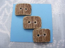 Three Genuine Horn Buttons
