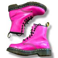 Dr Martens Hot Pink Patent Leather Ankle Boots UK4 Eu37 1460w Women’s Cute (t