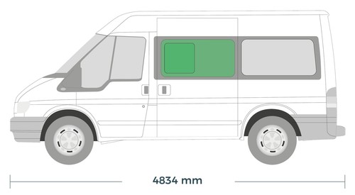 Nearside left sliding opening - nearside/left,