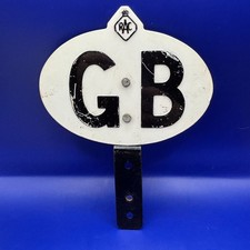 Vintage GB RAC Badge Bar Plate